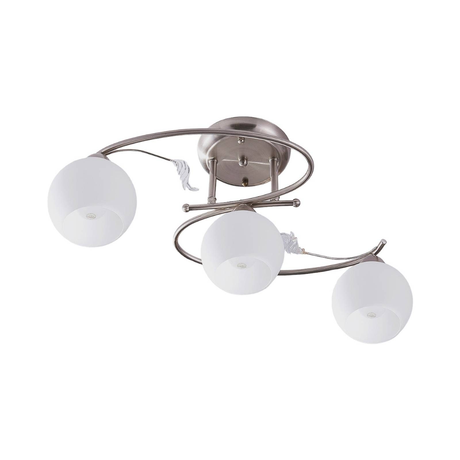 Lindby Deckenleuchten Svean, Glas Alu IP20, 3 x 10 W LED günstig online kaufen