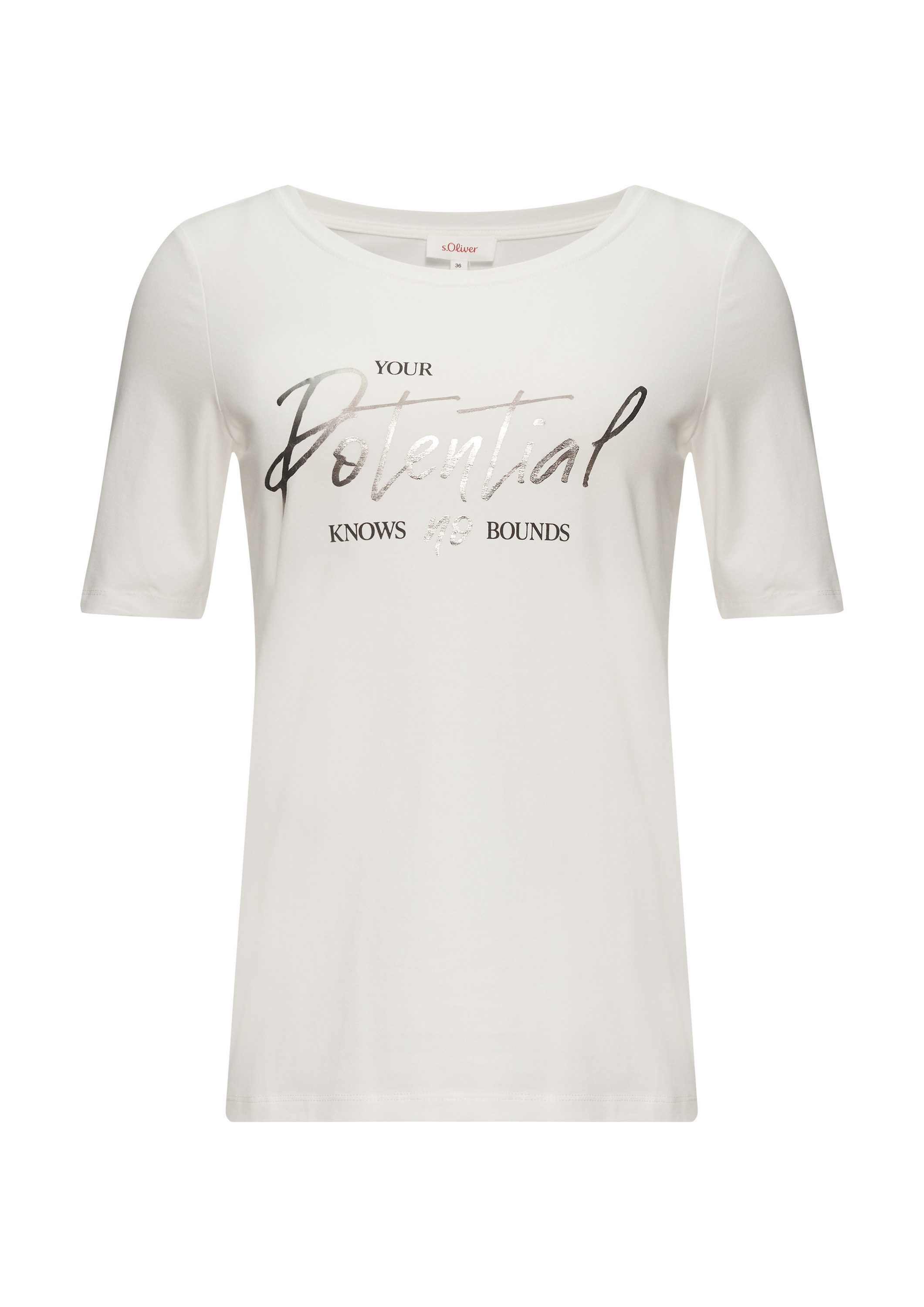 s.Oliver Kurzarmshirt T-Shirt T-Shirt mit Frontprint günstig online kaufen