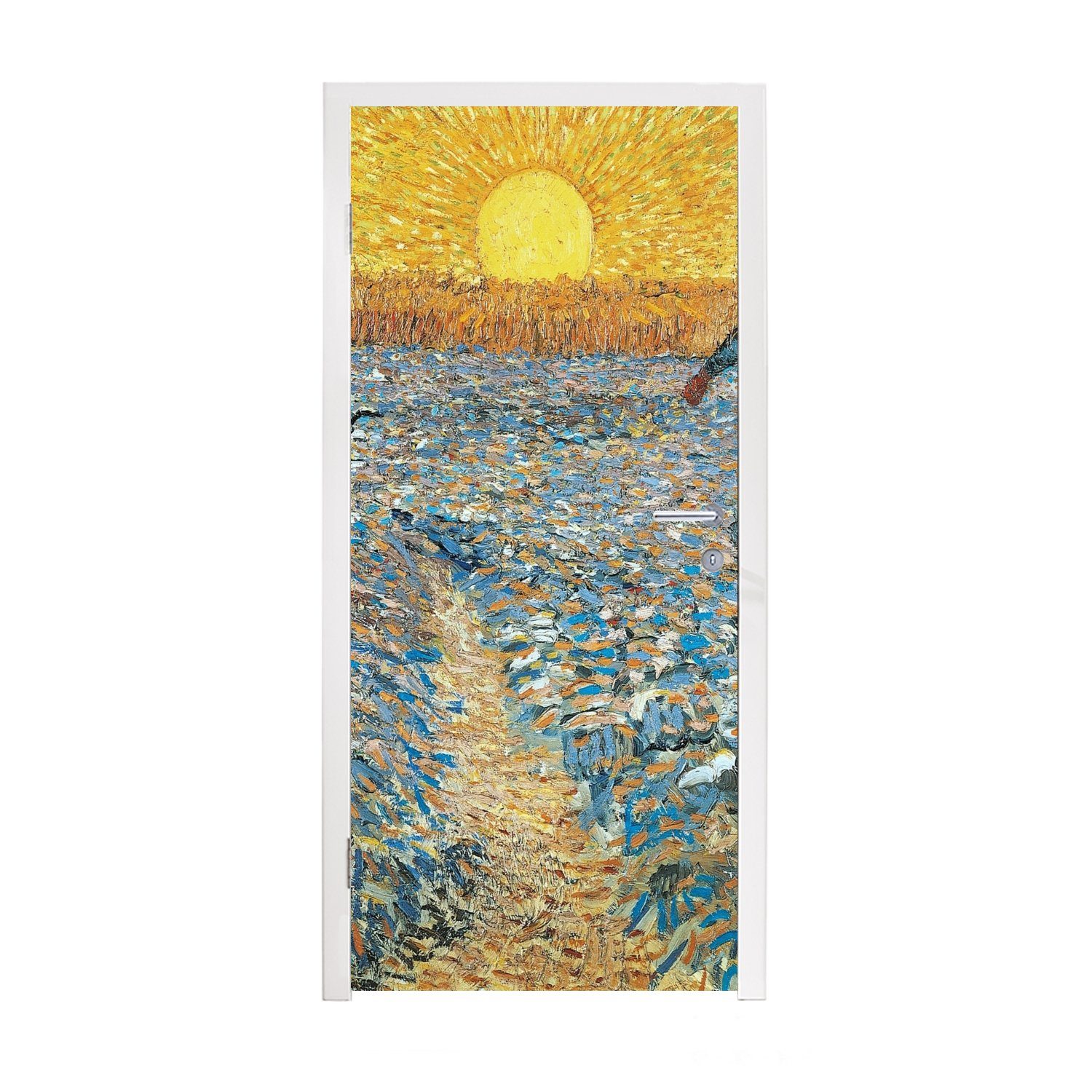MuchoWow Türtapete Der Sämann - Vincent van Gogh, Matt, bedruckt, (1 St), Fototapete für Tür, Türaufkleber, 75x205 cm