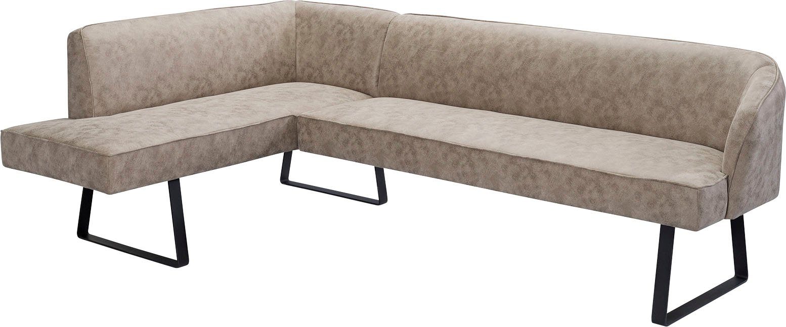 exxpo - sofa fashion Metallfüßen, Bezug und Americano, in verschiedenen Qualitäten Eckbank mit Keder