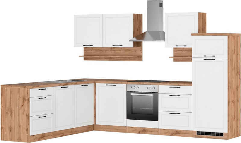 Kochstation Küche KS-Lana, Stellbreite 240/300 cm, wahlweise mit oder ohne E-Geräte