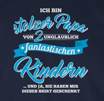 Shirtracer T-Shirt Stolzer Papa 2 Fantastischen Kinder Vatertag Geschenk für Papa