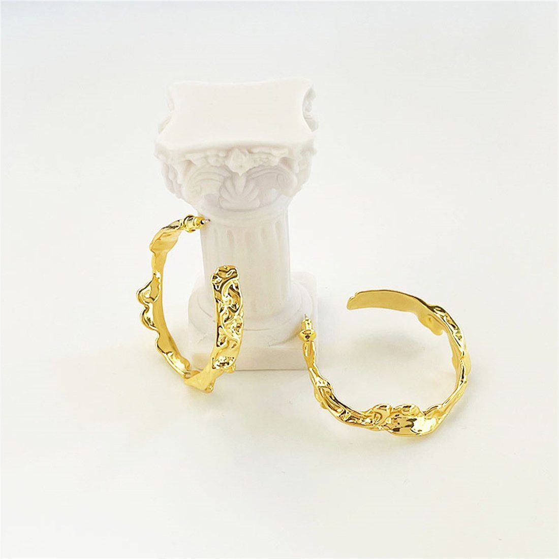 für Vintage-Ohrring-Set Gold unregelmäßige aus Metall, Frauen DÖRÖY Ohrstecker Paar Ohrringe