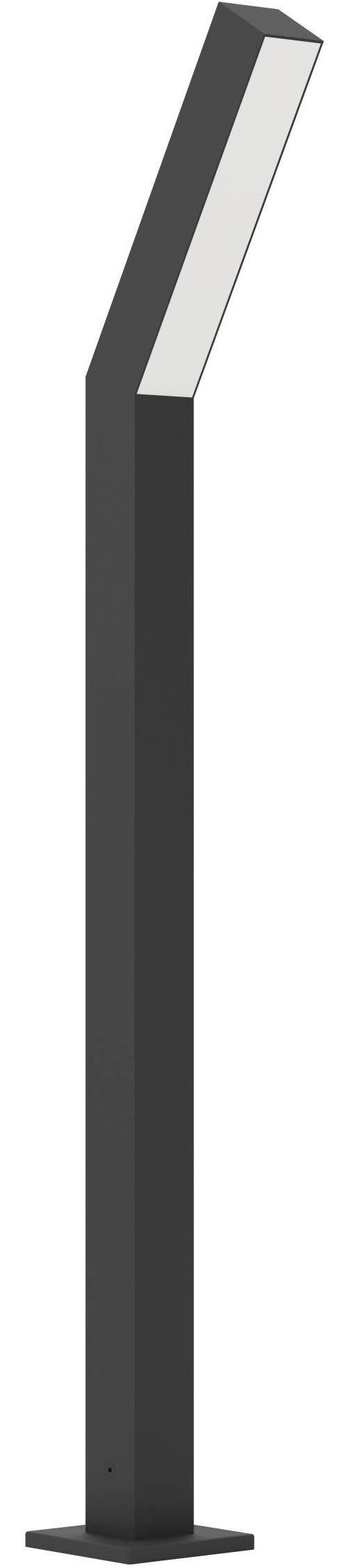 EGLO Stehlampe Ugento Stehlampe, Außenlampe, Metall und Kunststoff, Wegeleuchte, IP44, LED fest integriert, Warmweiß, Stehleuchte - L16,5 x B4 x H79 cm - schwarz - 2X4,5W inkl.