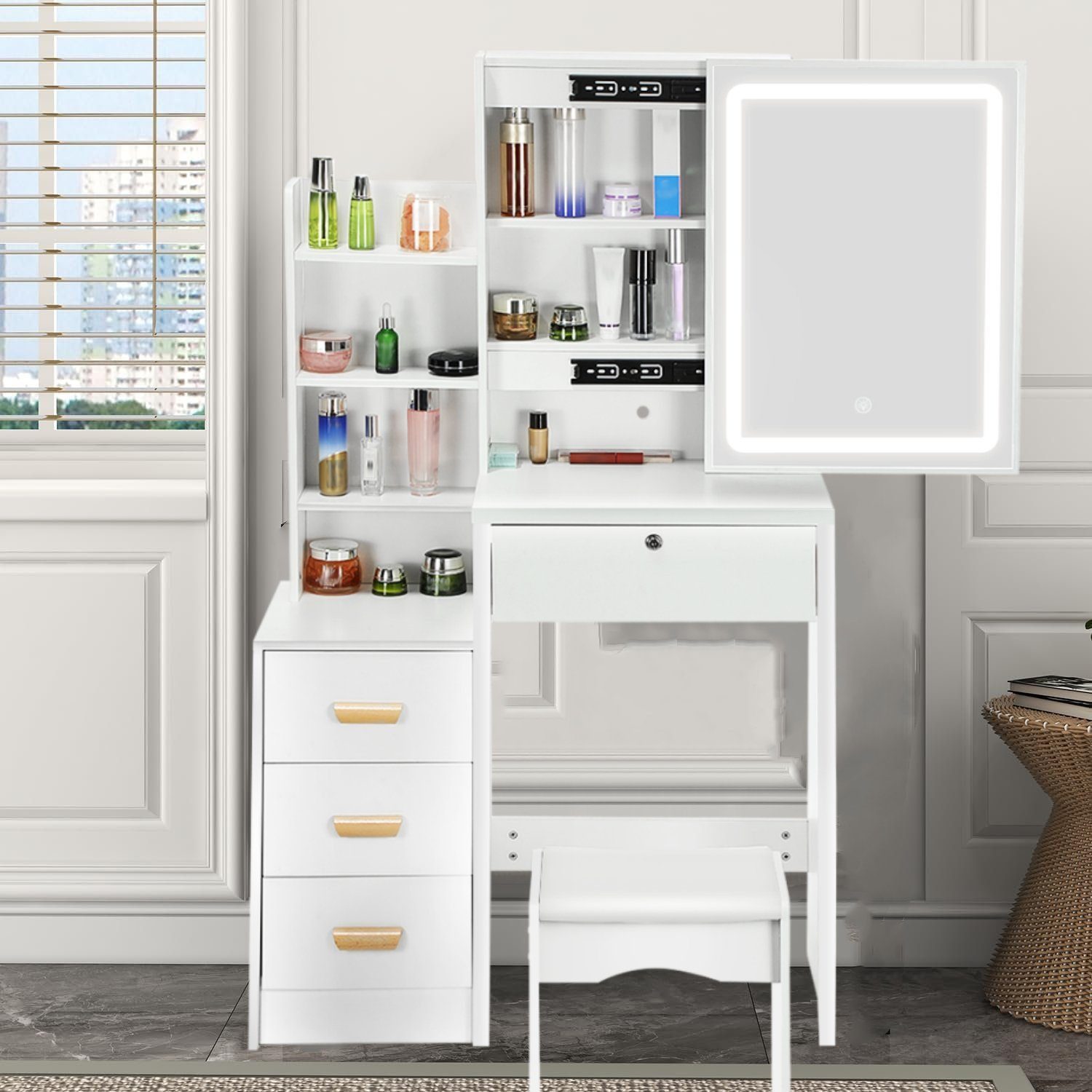 OULENBIYAR Schminktisch Schminktisch Schlafzimmer, Frisierkommode mit günstig online kaufen