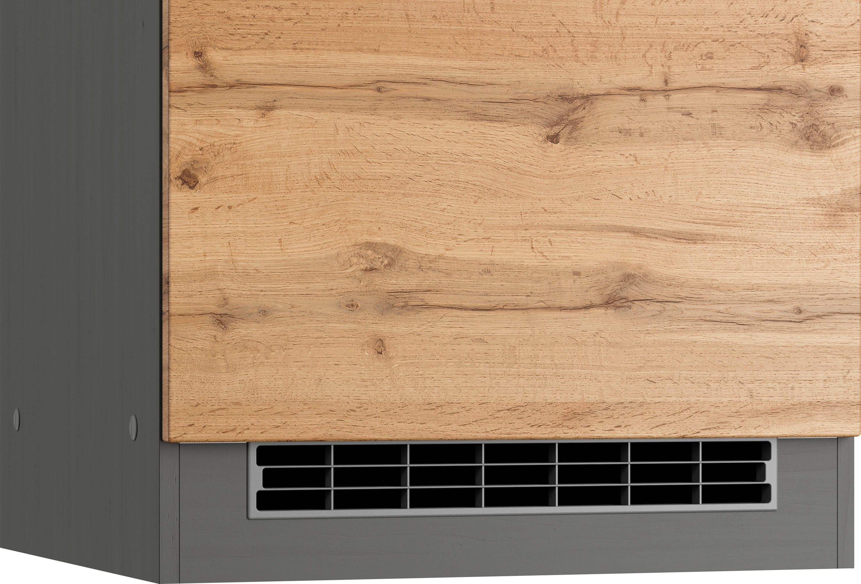 KOCHSTATION Kühlumbauschrank KS-Riesa Breite 60 cm, MDF-Fronten