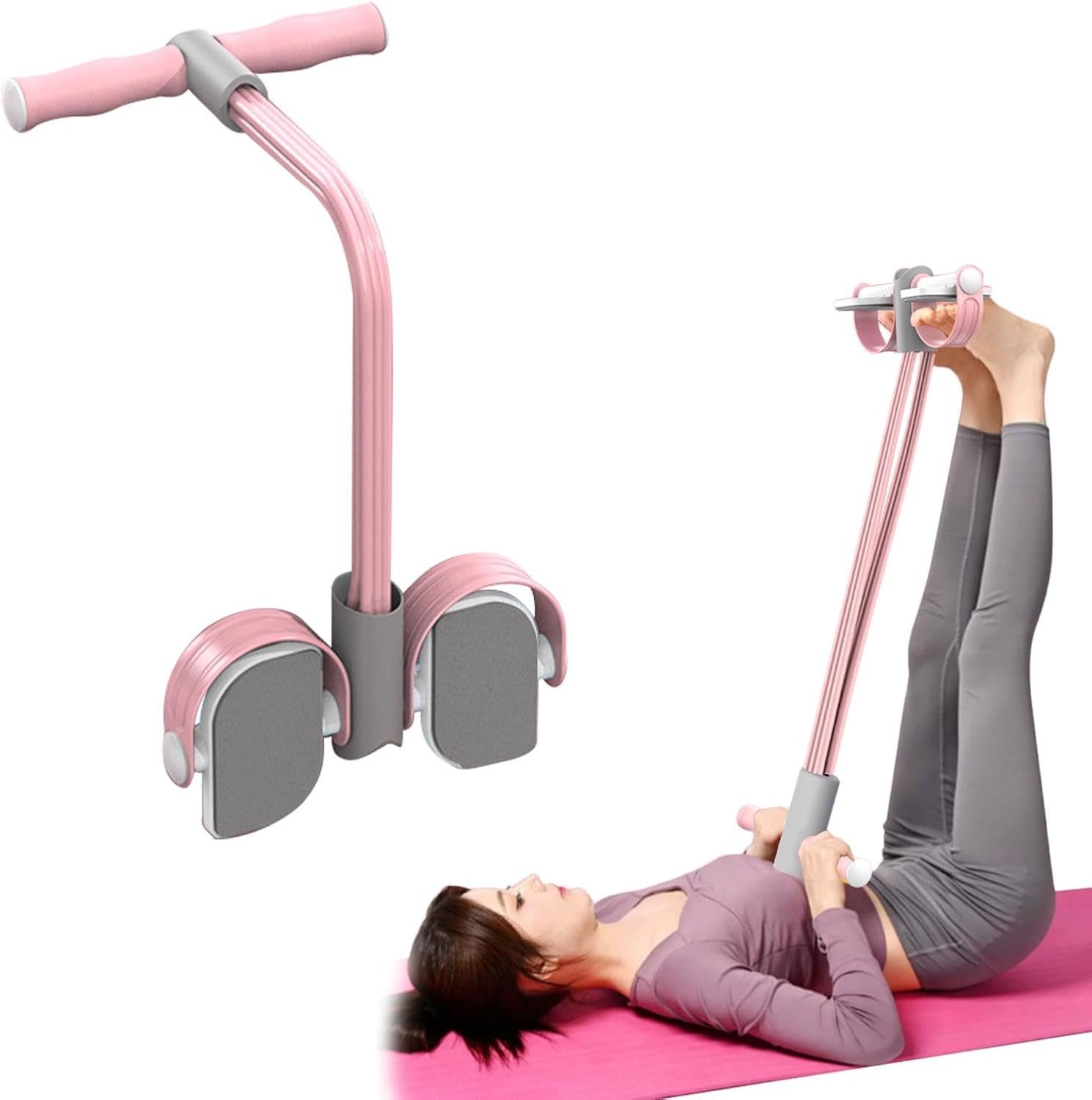 FELIXLEO Multitrainer Bauchtrainer Sit-Up Trainingsgeräte Bodybuilding Expander 6 Tubes, (1-St)