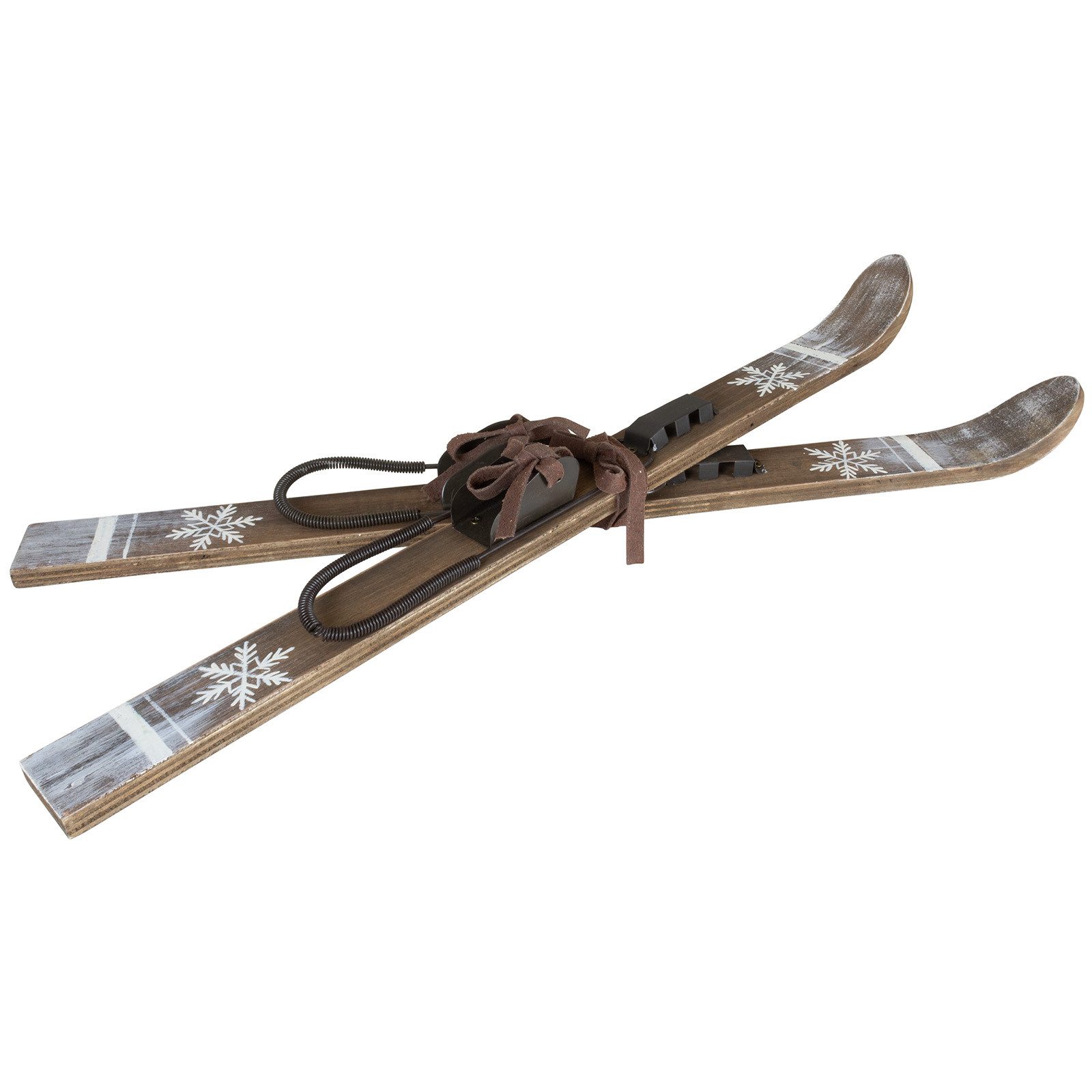 Christmas Paradise Dekoobjekt Deko Ski aus Holz versch. Varianten 50 bis 75cm (Wanddeko oder Tischdeko), mit Bindung und Skistöcken / Skischuhen – Bild 3 von 3