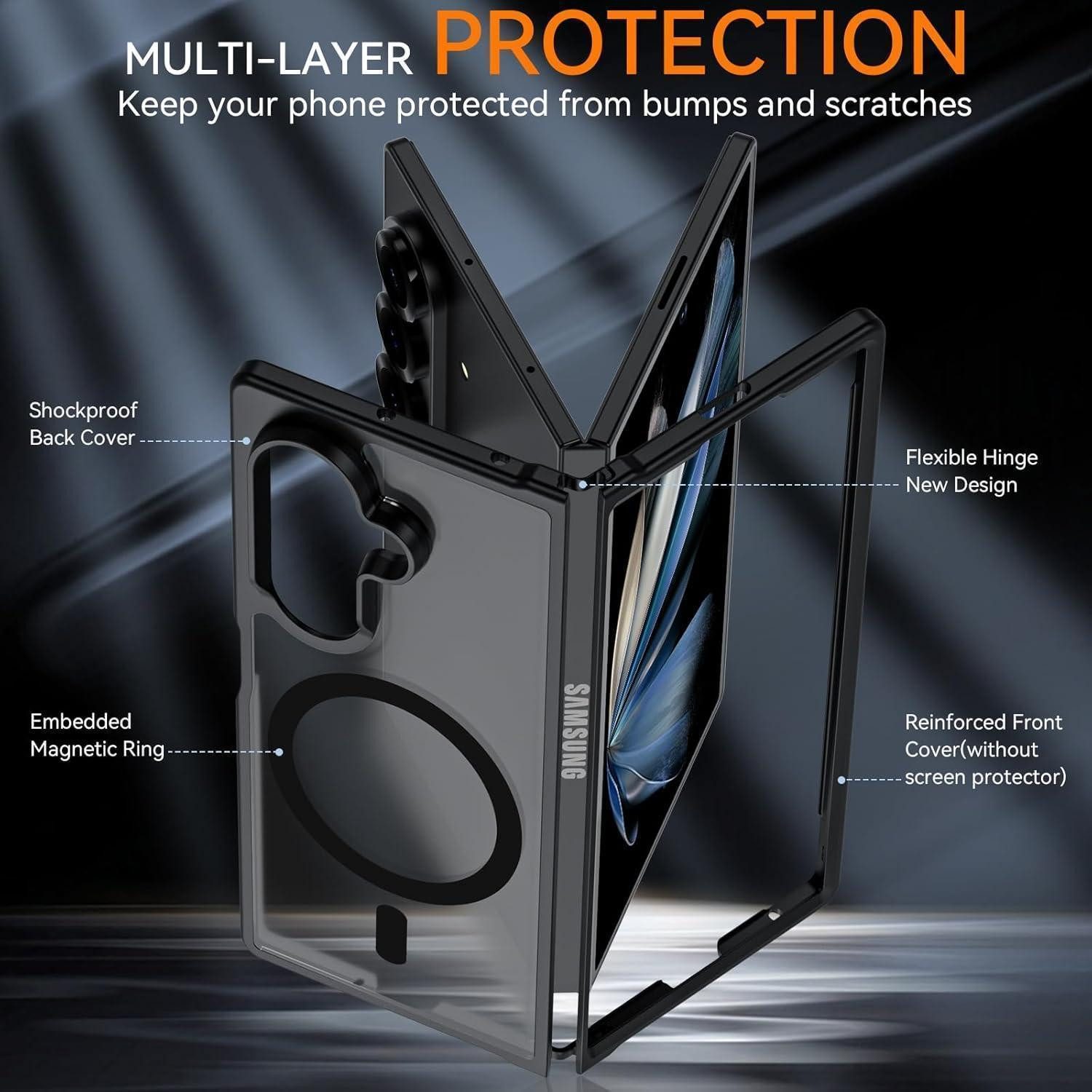 LuxusKollektion Smartphone-Hülle Handyhülle Z Fold7 MagSafe Anti Fingerabdruck Z Fold 7 Schwarz – Bild 2 von 5