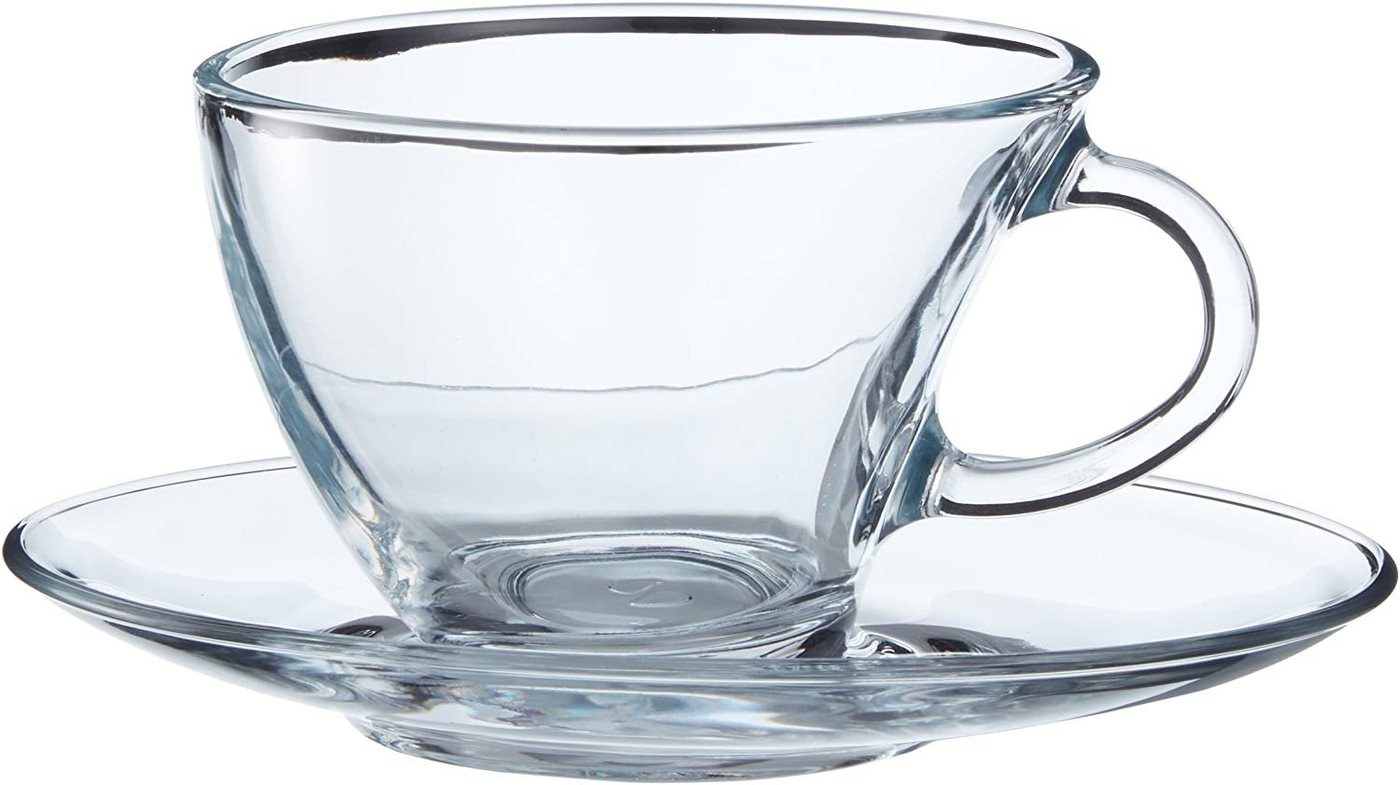 Pasabahce Tasse Pasabahce 98396 - 12-tlg Set PenguenTassen mit Unterteller