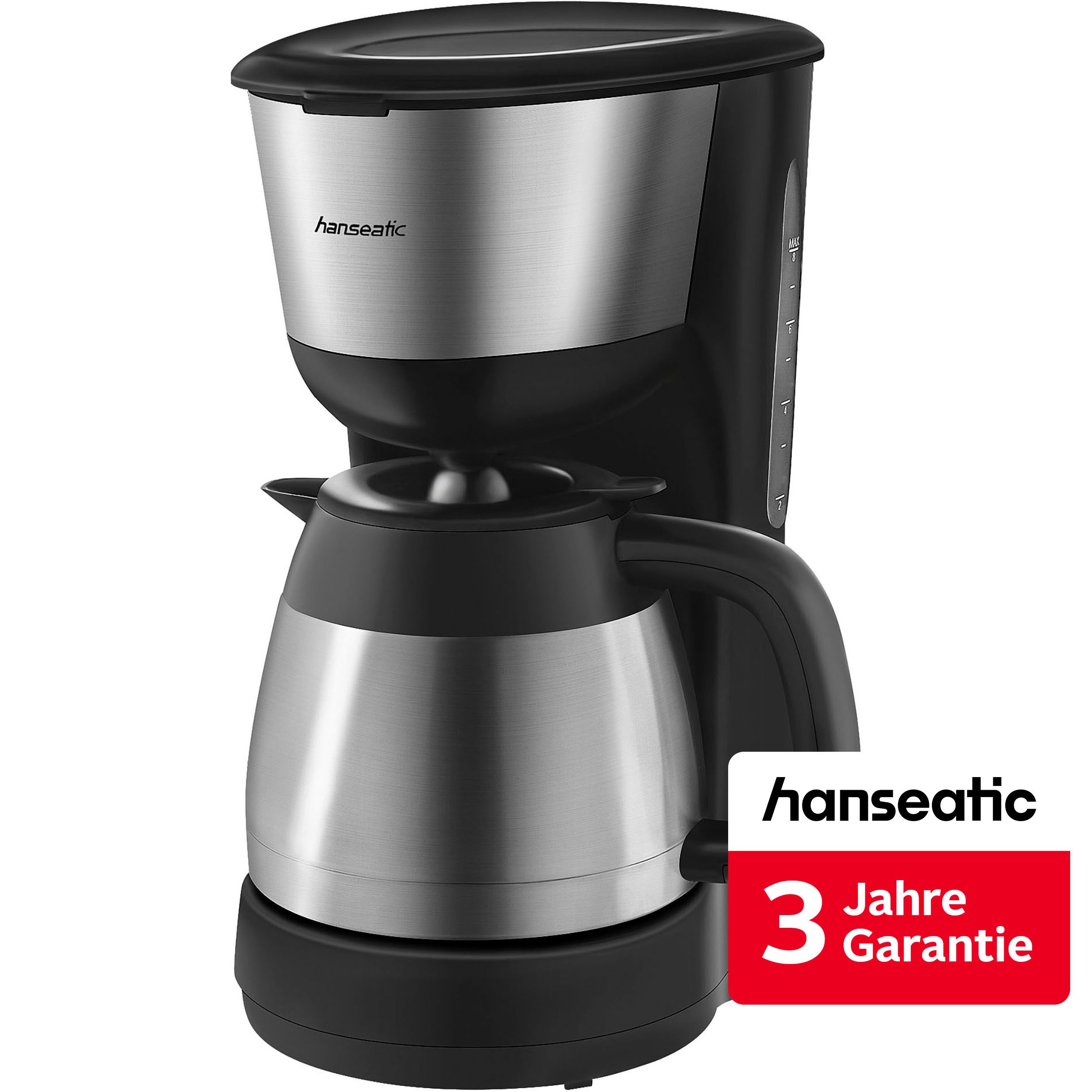 Hanseatic Filterkaffeemaschine HCM9001TJSD, 1l Kaffeekanne, Papierfilter 1x4, inkl. 3 Jahre Herstellergarantie