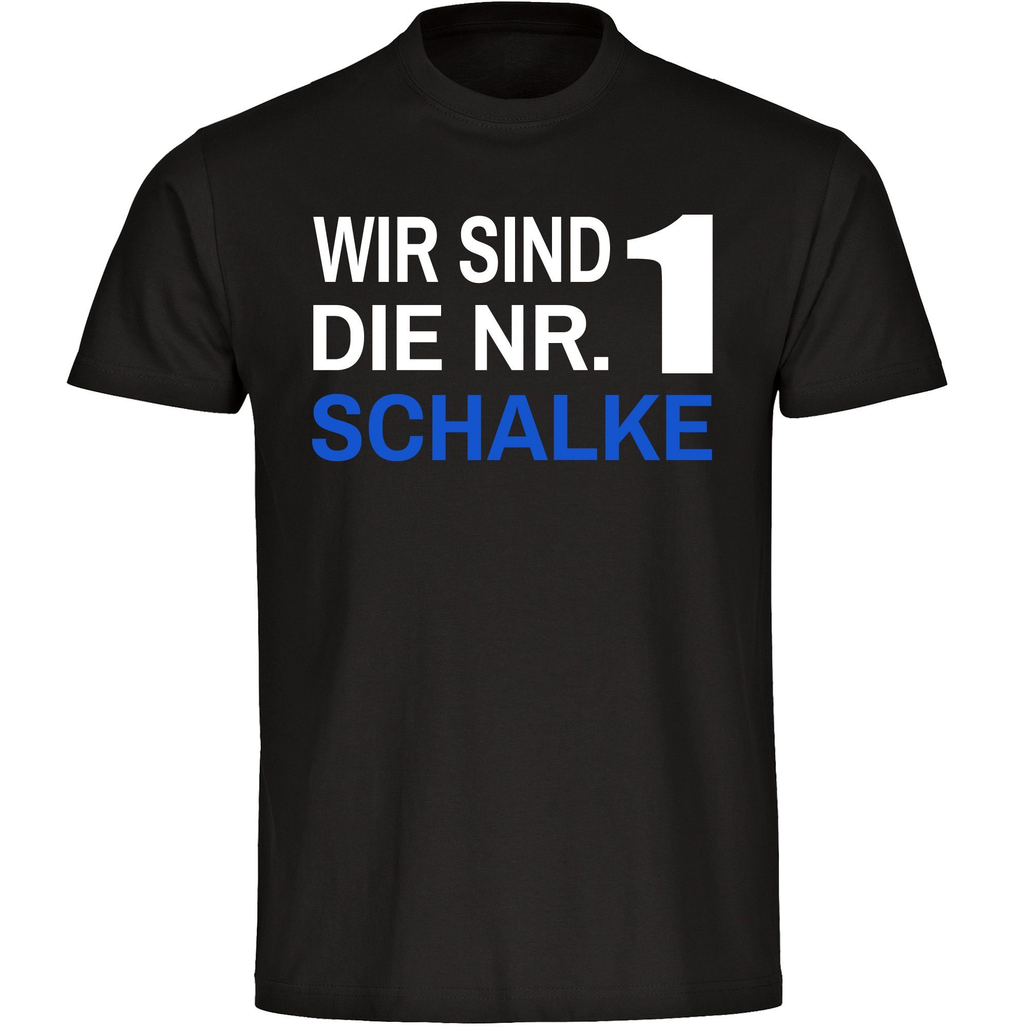 multifanshop T-Shirt Kinder Schalke - Wir sind die Nr. 1 - Jungen Mädchen Shirt Fanartikel