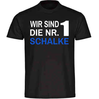 multifanshop T-Shirt Kinder Schalke - Wir sind die Nr. 1 - Jungen Mädchen Shirt Fanartikel