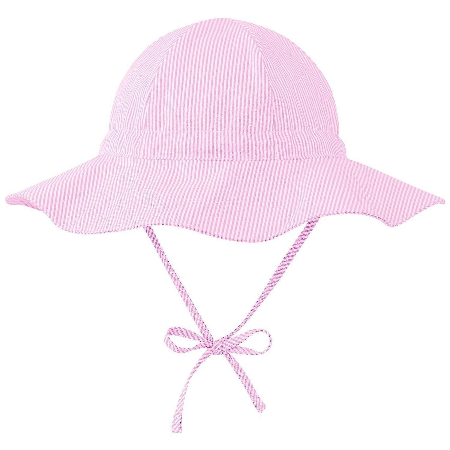 LuxusKollektion Sonnenhut Sonnenhut Baby Baumwolle verstellbar UPF50 2-4 Jahre Rosa Streifen