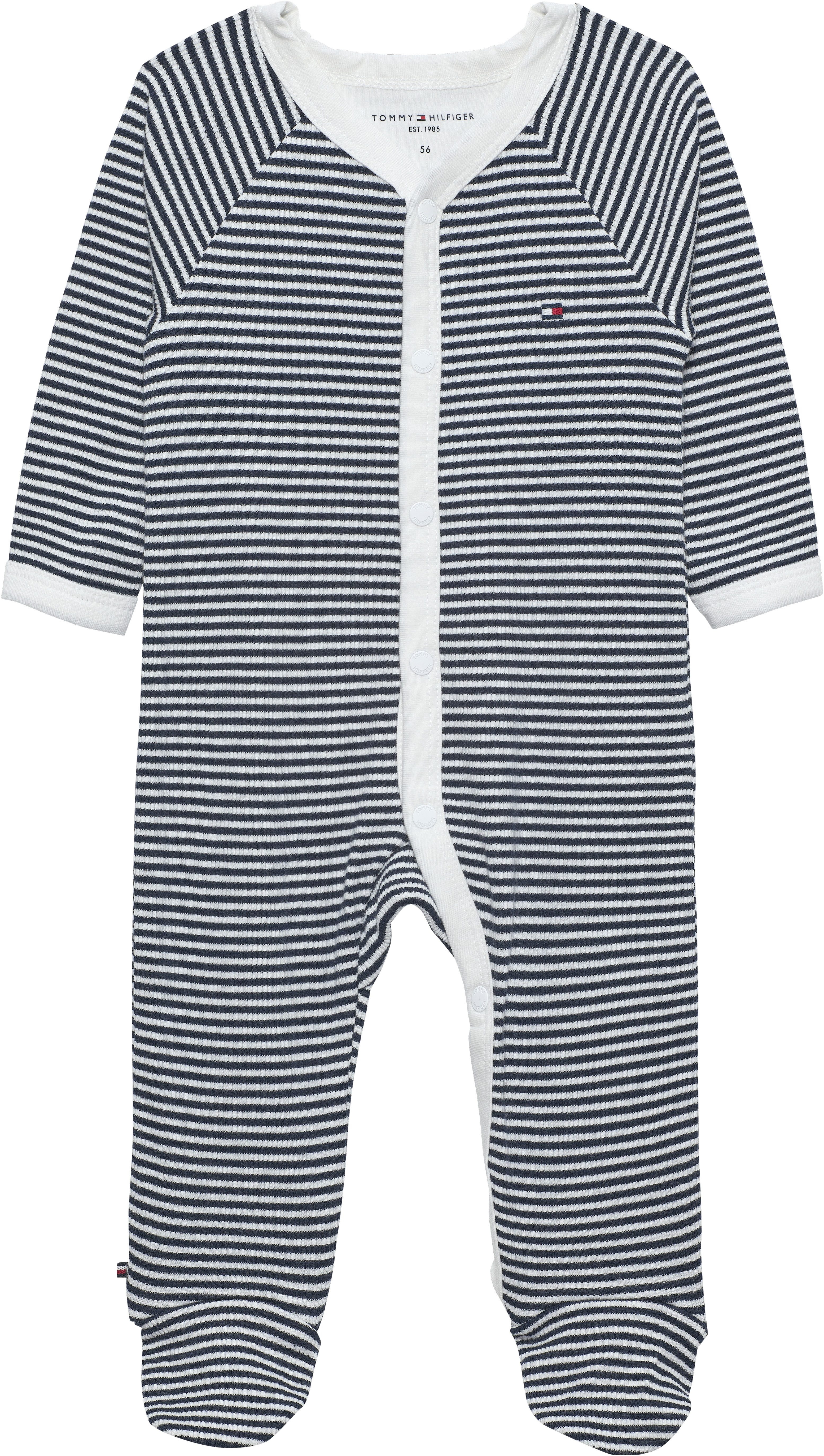 Tommy Hilfiger Strampler RIB COVERALL Regular fit mit V-Ausschnitt für Babys