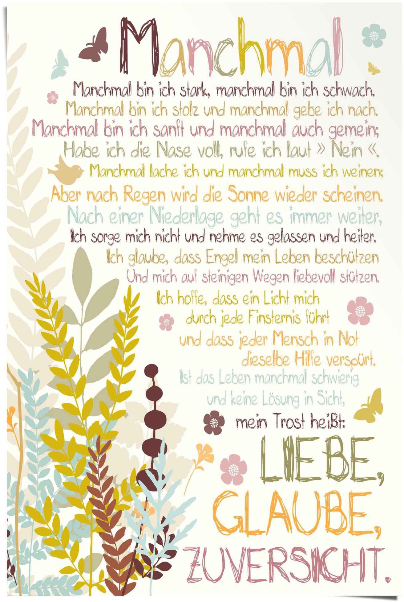 Reinders! Poster »Manchmal«, (1 Stück)-Otto