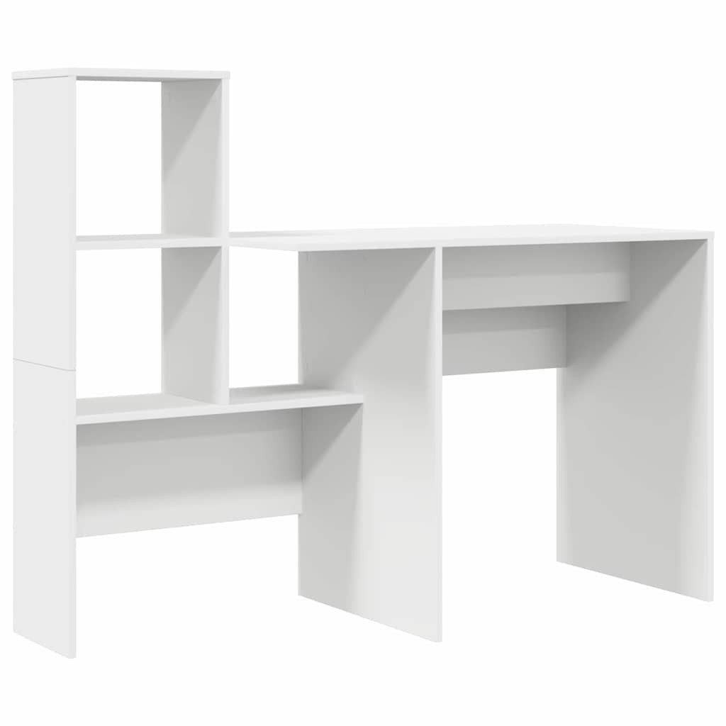 vidaXL Schreibtisch Schreibtisch mit Regal Weiß günstig online kaufen