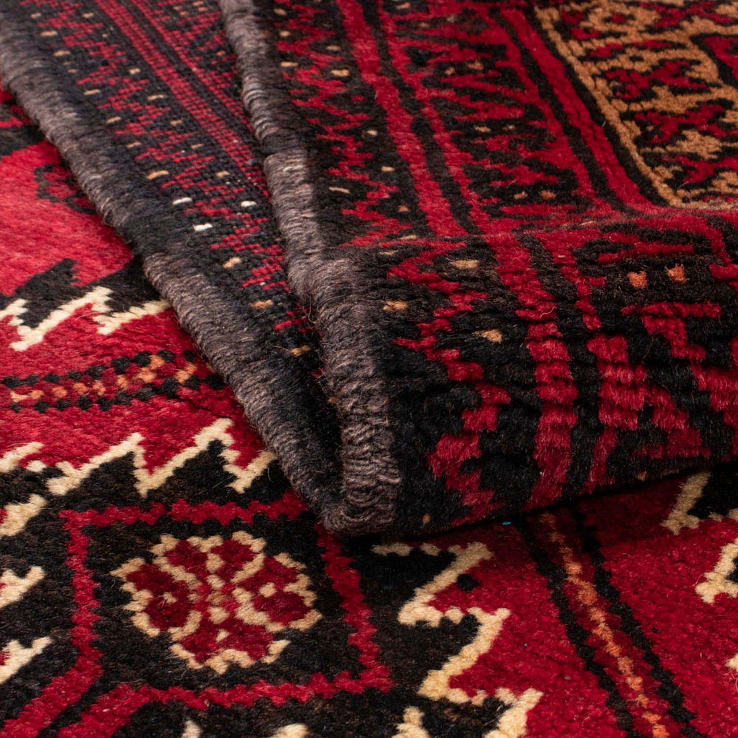 Handgeknüpft Belutsch Medaillon rechteckig, 194 Rosso morgenland, 8 124 mm, Höhe: x Wollteppich cm,
