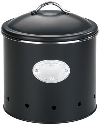 WENKO Vorratsdose Modell Nero, Metall, (1-tlg), luftdurchlässige Dose im Retro-Design, ideal für Zwiebeln & Kartoffeln