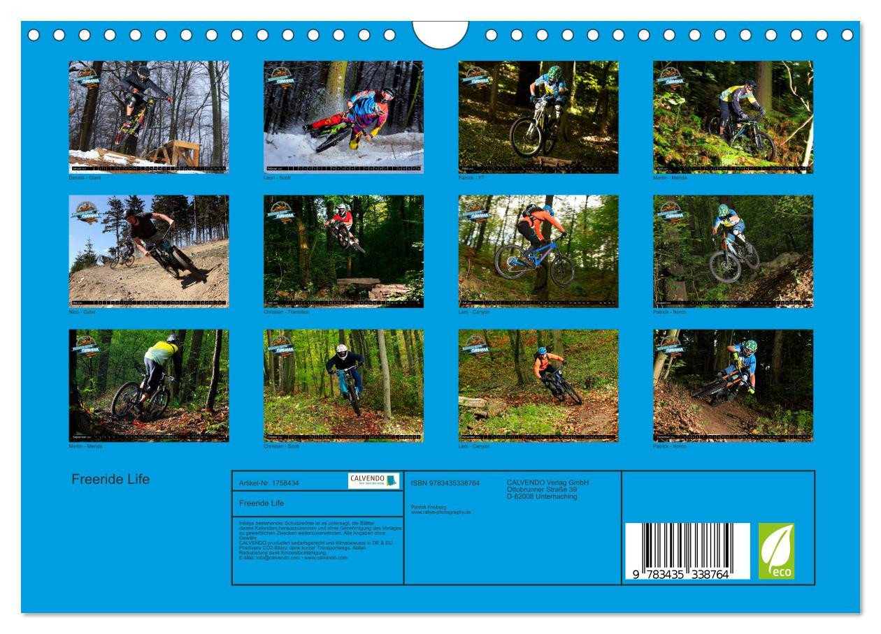 Thumbnail - CALVENDO Wandkalender Freeride Life (Wandkalender 2025 DIN A4 quer), CALVENDO Monatskalender