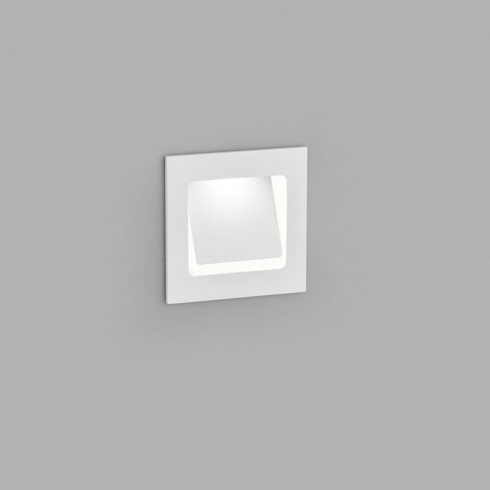 click-licht LED Einbauleuchte LED Wandeinbauleuchte Sent in Weiß-matt 2W  250lm IP54, keine Angabe, Leuchtmittel enthalten: Ja, fest verbaut, LED,  warmweiss, Einbaustrahler, Einbauleuchte