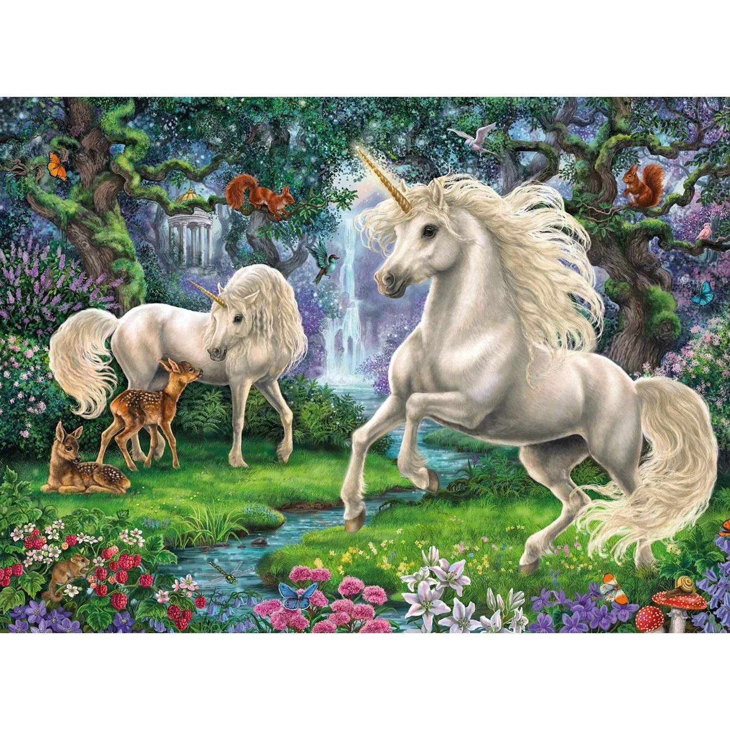 Ravensburger Puzzle Geheimnisvolle Einhörner. Puzzle 200 Teile XXL, 200 Puzzleteile