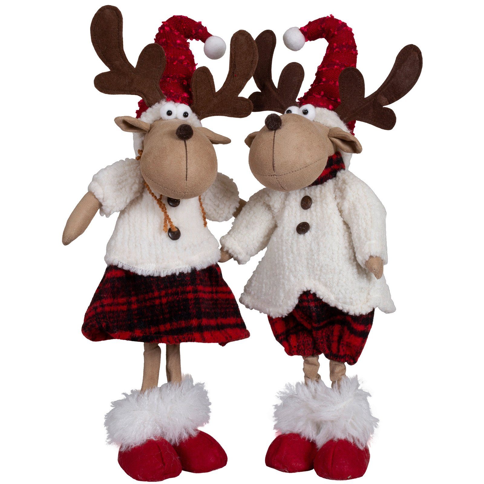 Weihnachtsfigur Elch 47cm (57cm) Rentier Pärchen