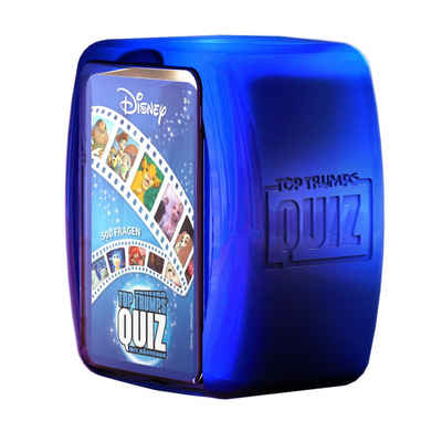 Winning Moves Spiel, Kartenspiel Top Trumps Quiz - Disney (Neuauflage im Metallic Case), mit 500 Fragen