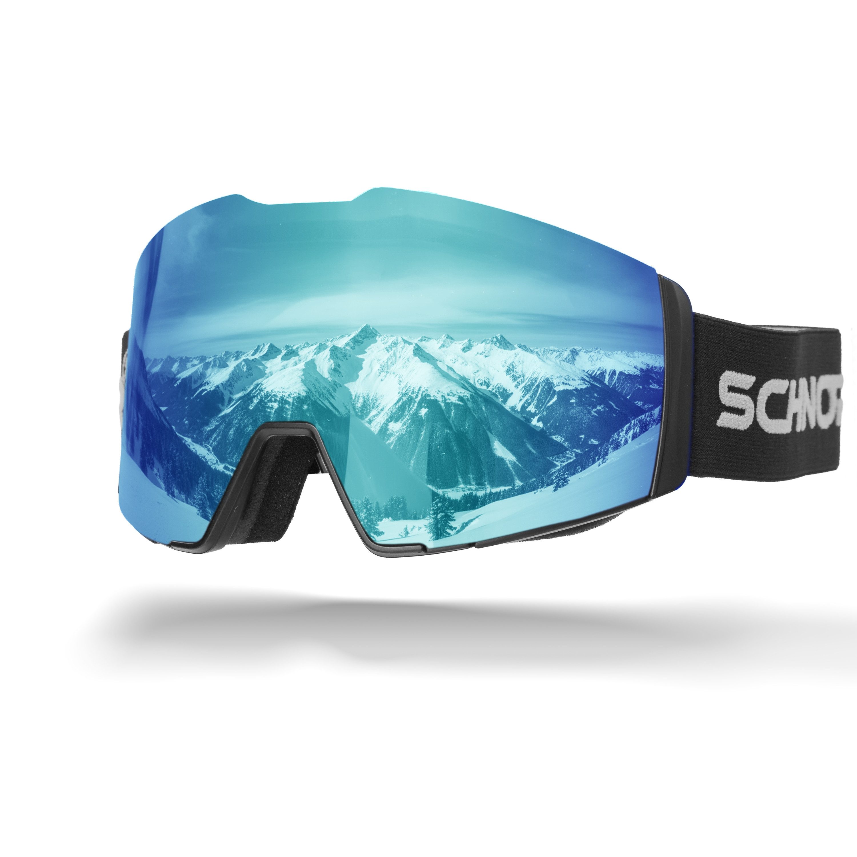 SCHNORR Sportbrille Schnorr Skibrille Edge Blau (S3), Full REVO, Anti-Fog, UV400, (1-St), Full REVO-Beschichtung Blau (S3)