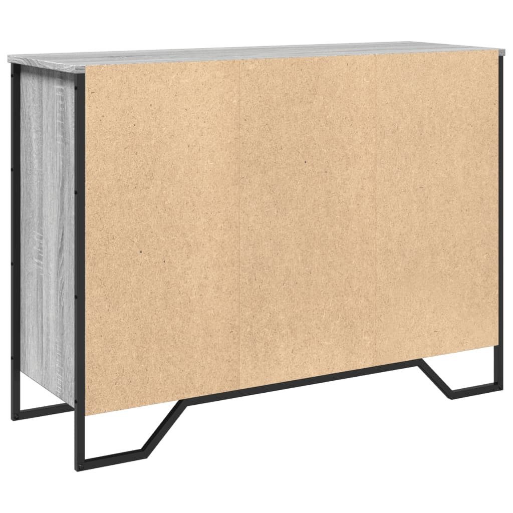 vidaXL Sideboard Sideboard Grau Sonoma 101x35,5x74,5 cm Holzwerkstoff (1 St)