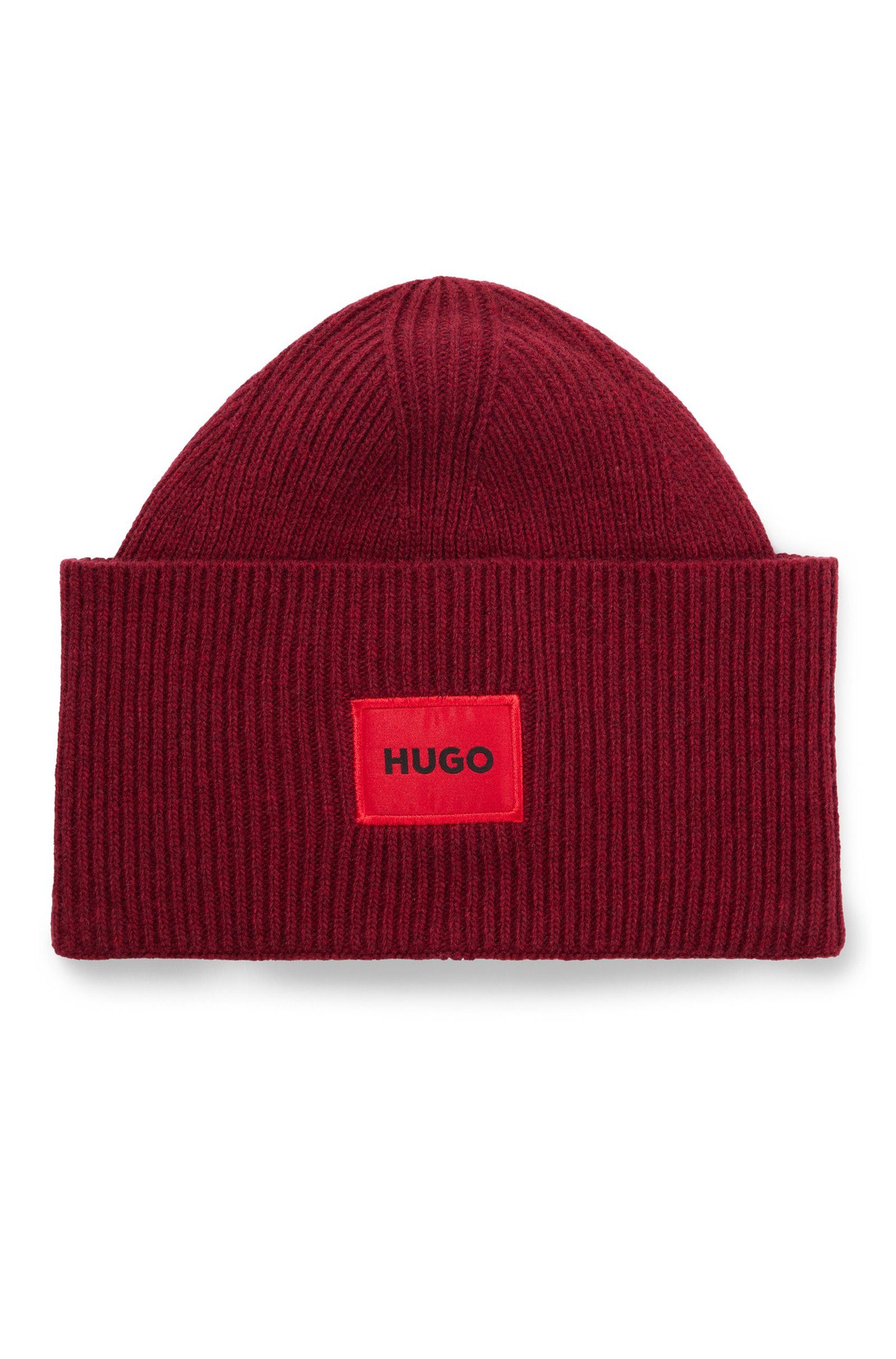 HUGO Strickmütze Xaff 6 (keine Angabe) Rot (604) | Strickmützen