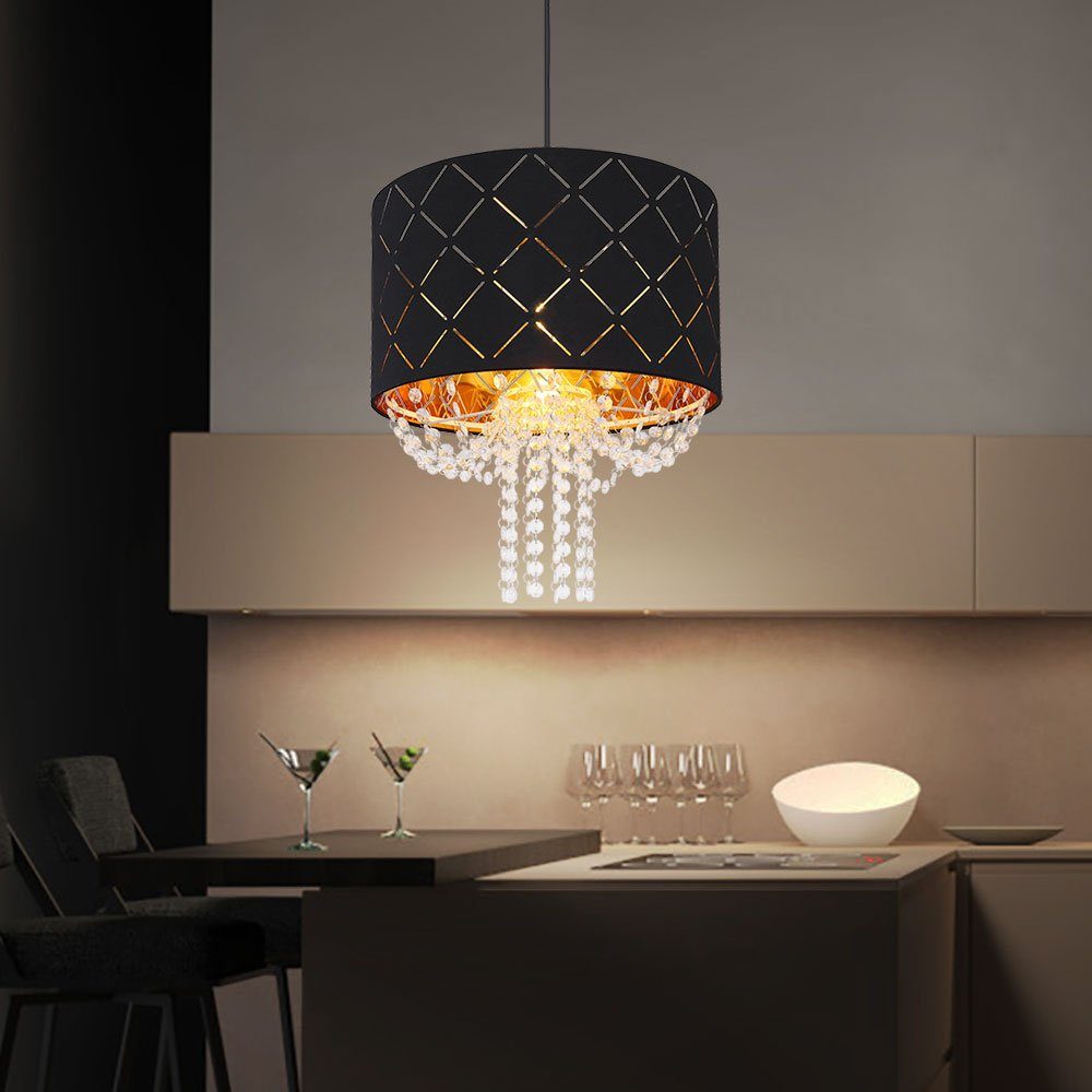 etc-shop LED-Hängeleuchte, Hängelampe inklusive, hängend Deckenleuchte Wohnzimmer Leuchtmittel Kristall nicht