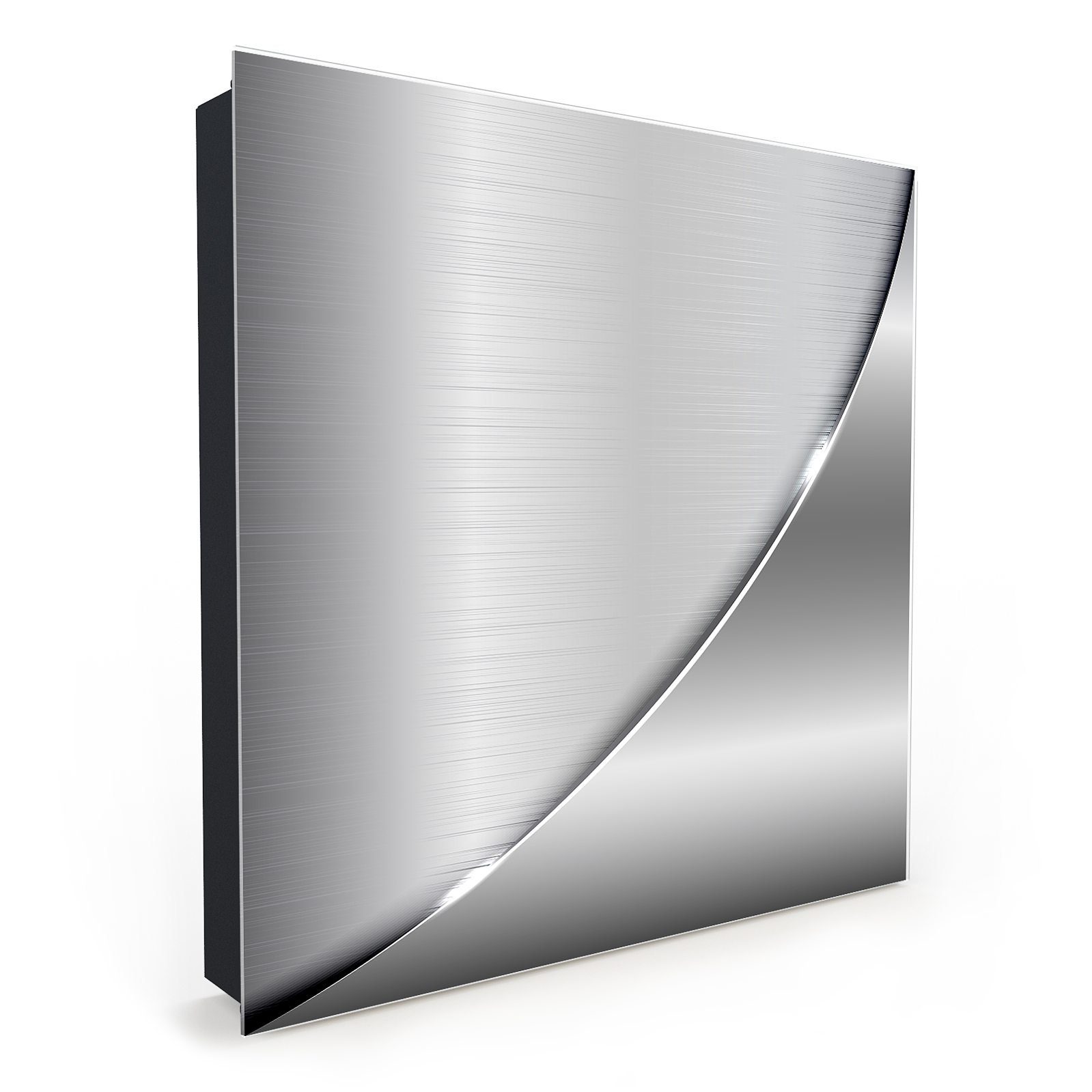 Primedeco Schlüsselkasten Magnetpinnwand mit Glasfront Metallische Form (1 günstig online kaufen