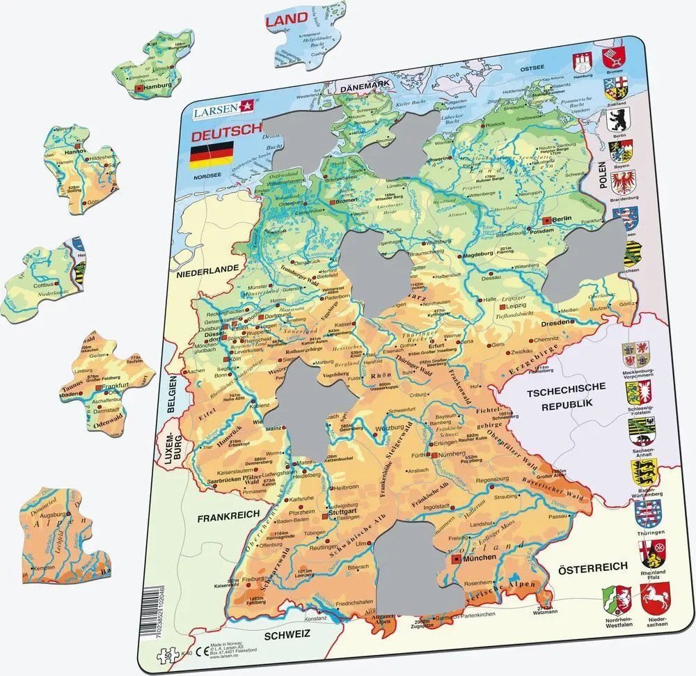 Media Verlag Puzzle Deutschland (physisch) (Kinderpuzzle), 99 Puzzleteile
