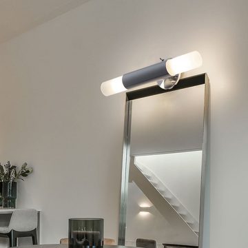 etc-shop LED Wandleuchte, Leuchtmittel inklusive, Warmweiß, LED Klemmleuchte Spiegellampe Badezimmerleuchte Flurlampe chrom
