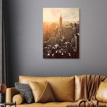 Posterlounge Acrylglasbild Editors Choice, Sonnenuntergang in Manhattan, New York, Wohnzimmer Fotografie