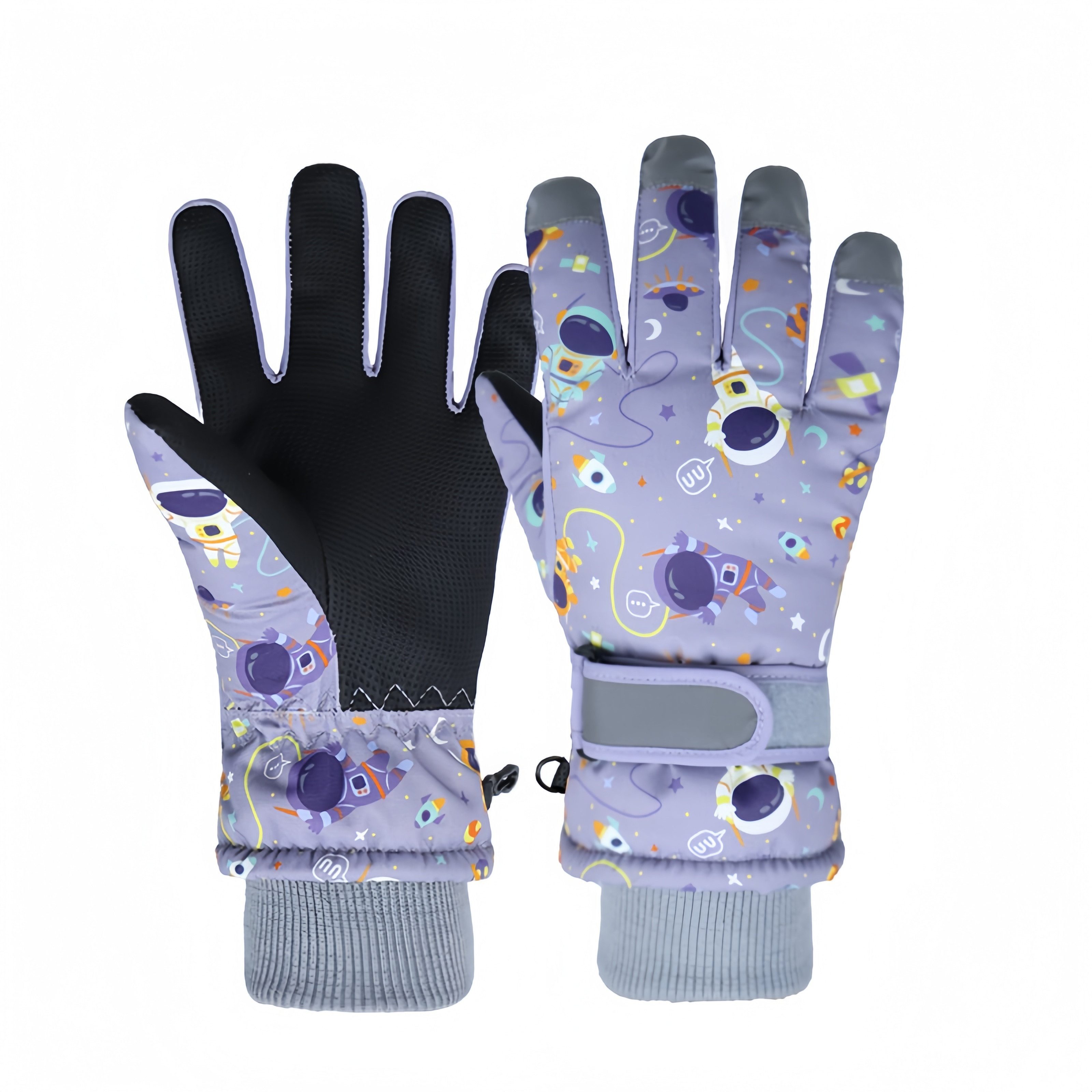 FOUORTUNATE-BEE Skihandschuhe Kinder Skihandschuhe Winter – Warm gefüttert 4–9 Jahre Winterhandschuhe für Kinder zum Skifahren, Radeln & Spielen