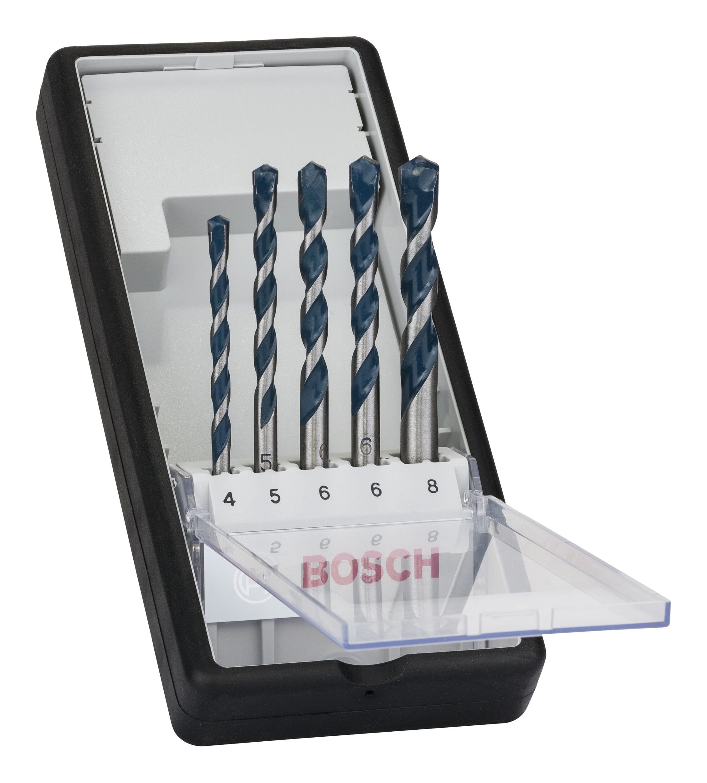 BOSCH Steinbohrer, (5 Teile), CYL-5, Blue Granite Betonbohrer-Robust-Line-Set - 4 - 8 mm, 5-teilig