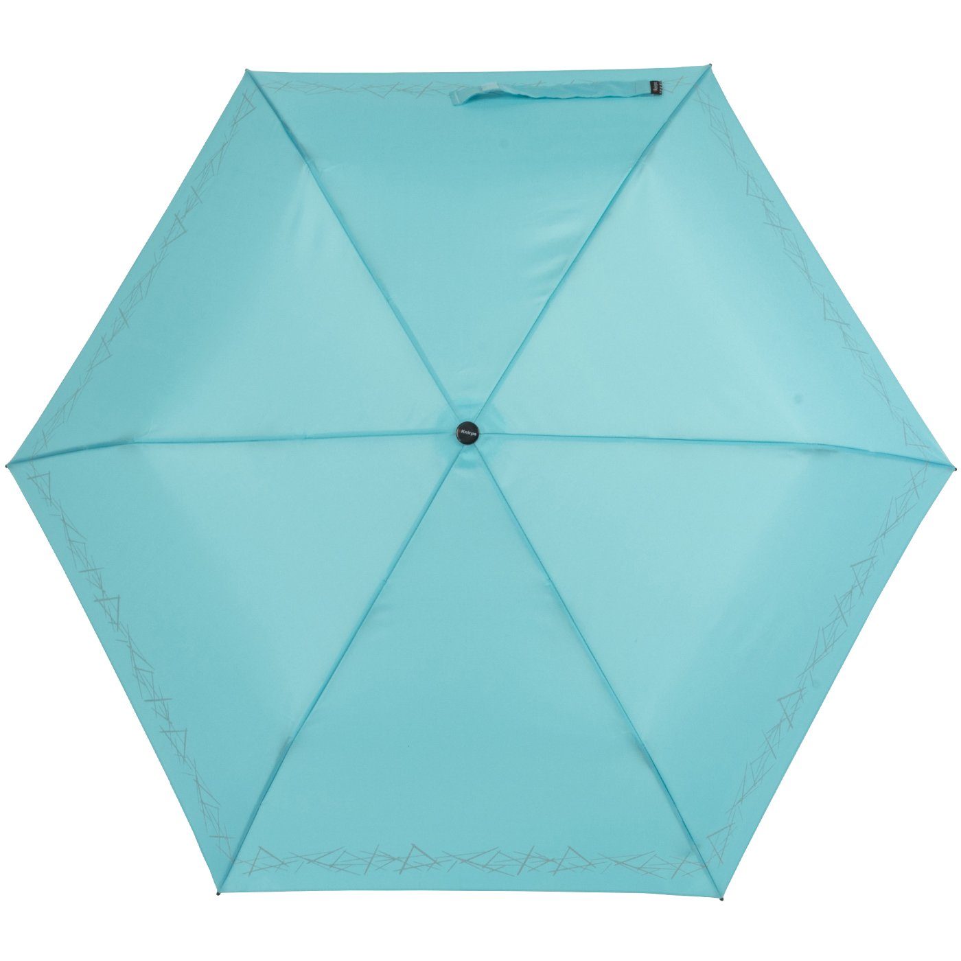 Knirps® Taschenregenschirm Kinderschirm 4Kids reflective mit Reflexborte, Sicherheit auf dem Schulweg, leicht, uni, capri – Bild 5 von 5