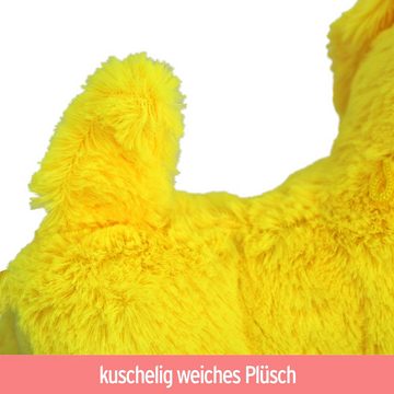 BEMIRO Tierkuscheltier Bunter Plüsch Hund stehend farbig sortiert - ca. 23 cm