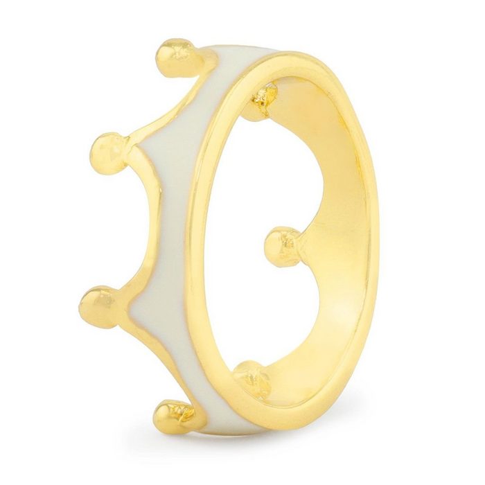 Monkimau Fingerring Kronen Ring vergoldet (Packung) 18 Karat vergoldet