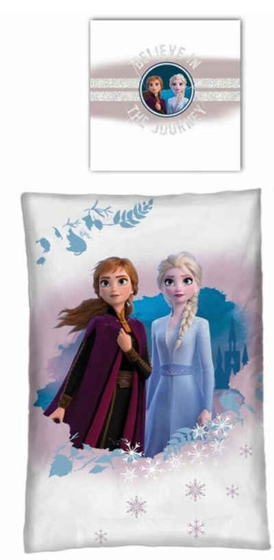 Bettwäsche Die Eiskönigin Bettwäsche Set - Anna und Elsa, Disney Frozen, Mikrofaser, 135/140 x 200 cm Deckenbezug, 63x63 cm Kissenbezug