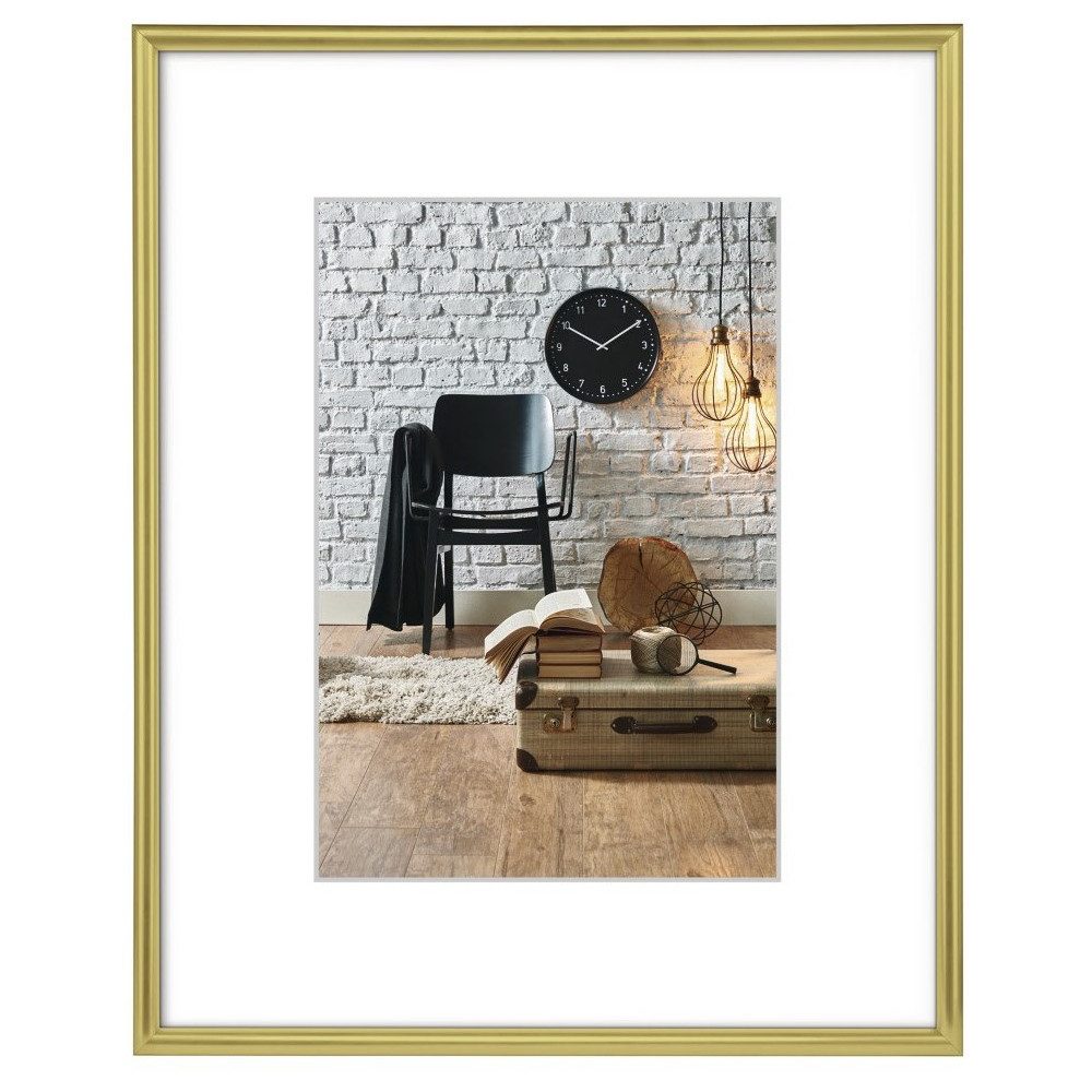 Hama Bilderrahmen Hama Kunststoffrahmen Sevilla gold matt für Fotos.