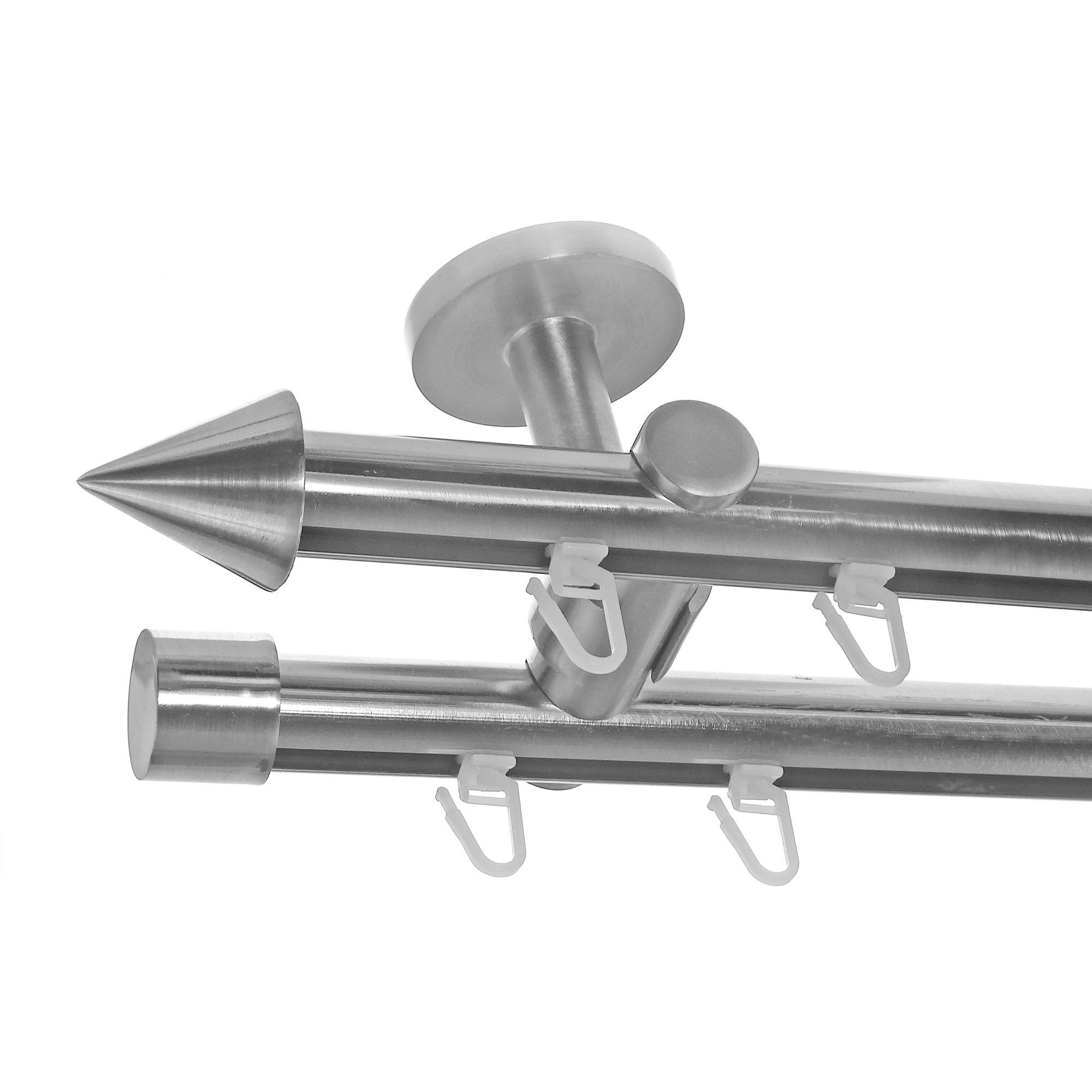 BASIT Gardinenstange Innenlauf Edelstahloptik 20mm mit günstig online kaufen