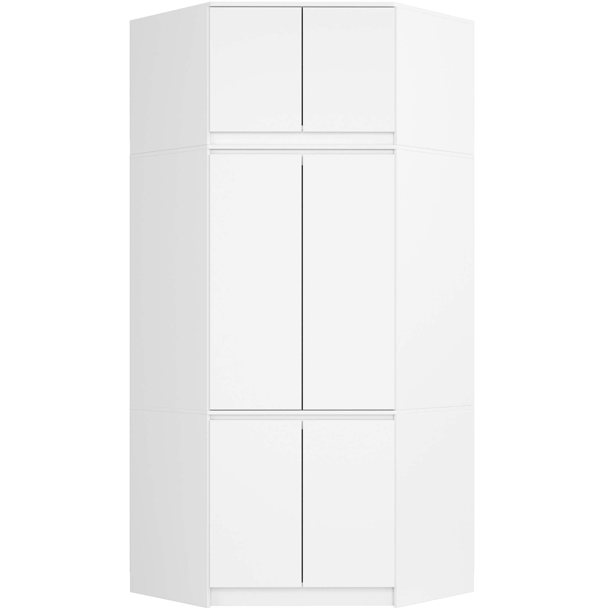 Raumhirsch Furniture Kleiderschrank Hochwertiger Kleiderschrank - Modernes Design - Stauraum Kleiderschrank mit 6 Türen, 9 Einlegeböden, 235 x 100 x 50 cm