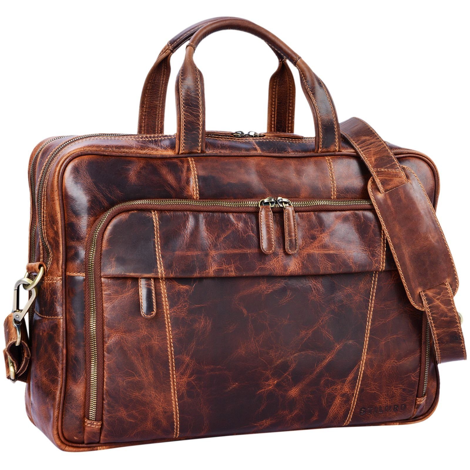 Laptoptasche "Jaron" Vintage Ledertasche Leder Herren Damen
