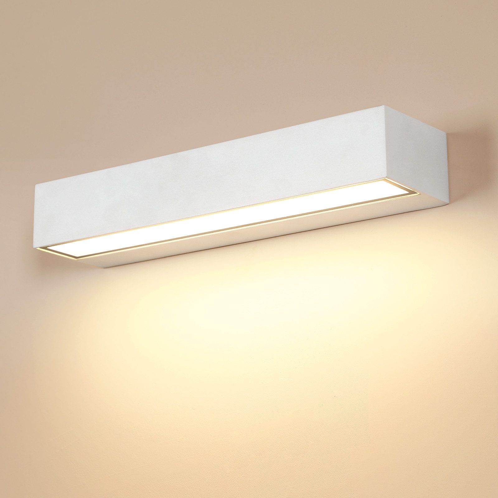 Goeco LED Außen-Wandleuchte langgestreckt, 16W, Weiß, günstig online kaufen