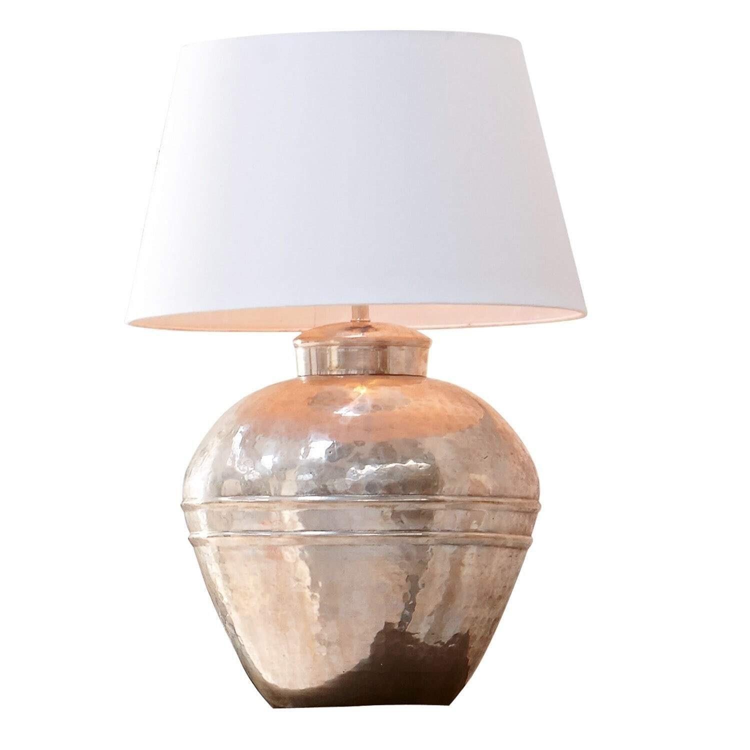 Mirabeau Tischleuchte Tischlampe Madison creme/antiksilber