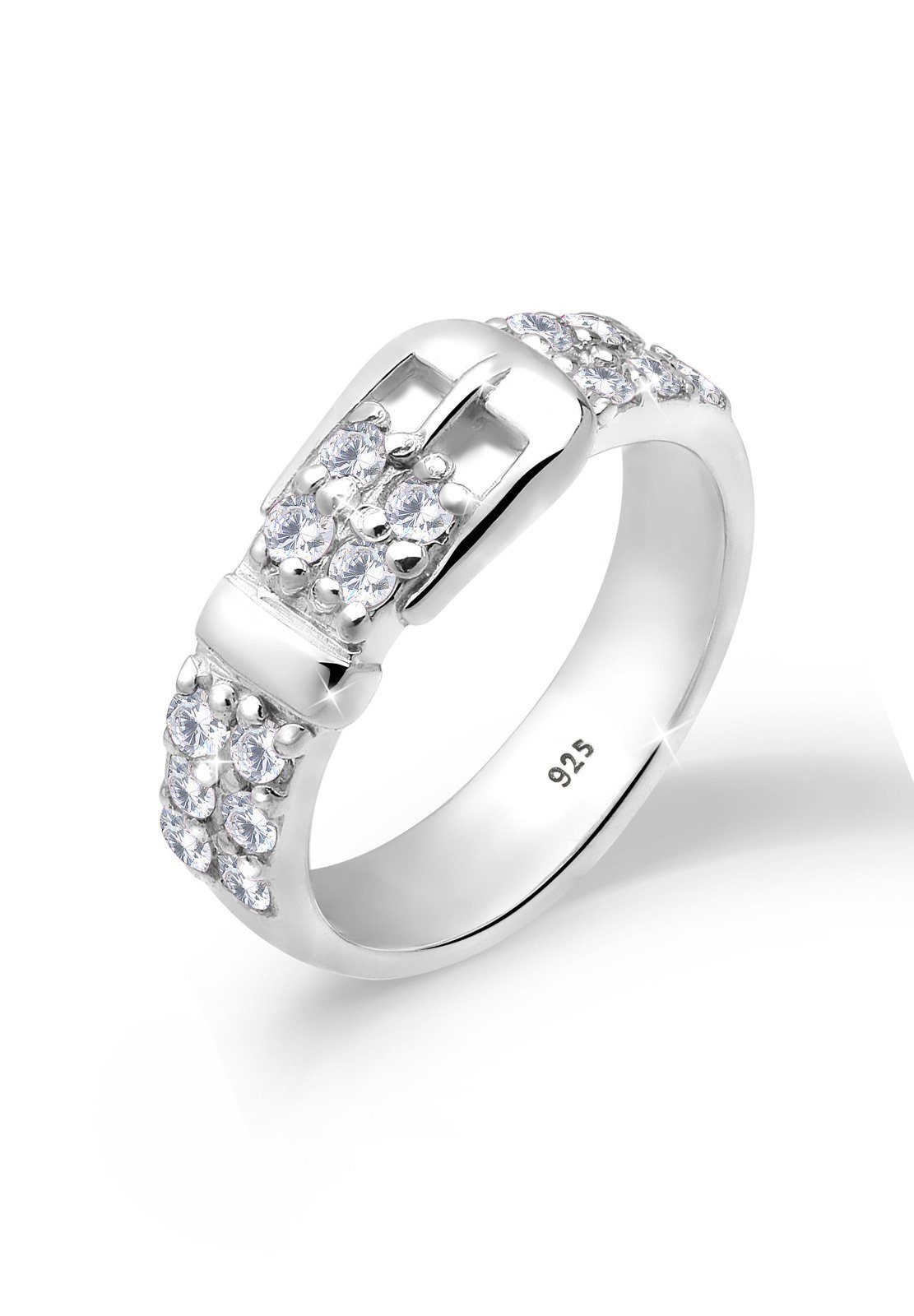 Elli Fingerring Gürtel Basic Zirkonia 925 günstig online kaufen