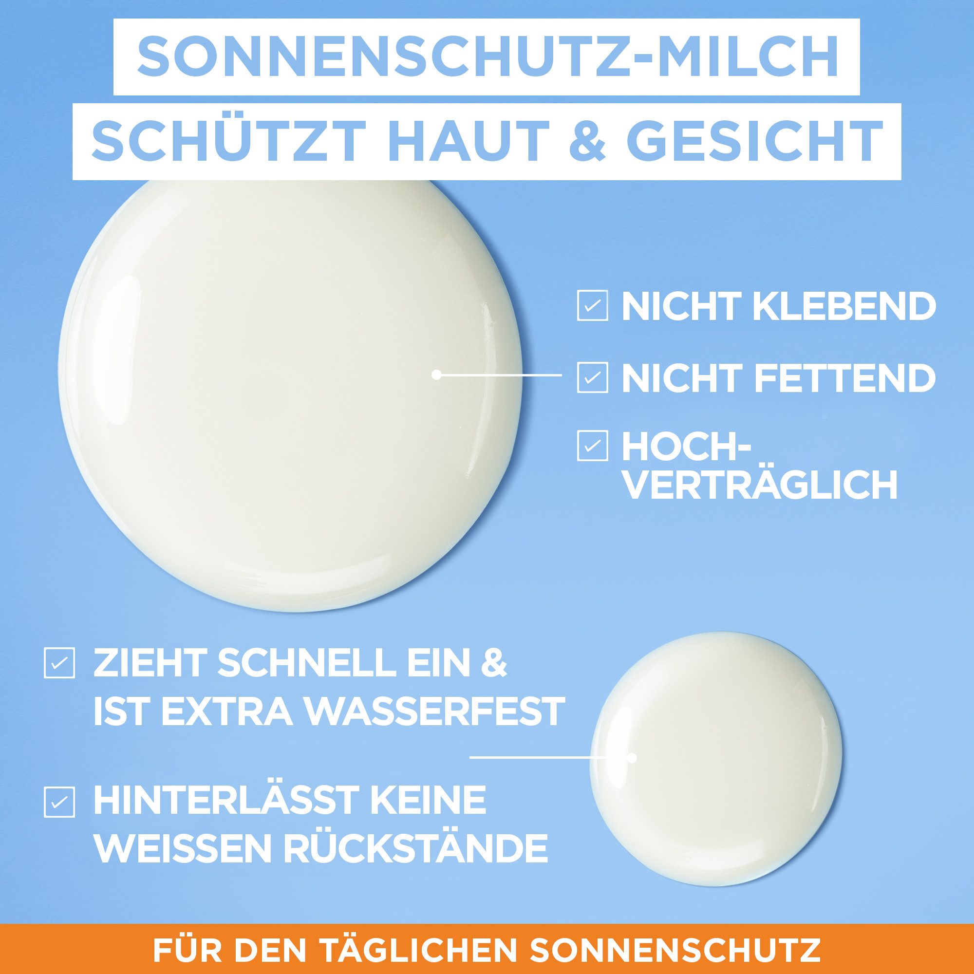 GARNIER Sonnenschutzmilch AMBRE SOLAIRE SENSITVE EXPERT+ LSF50+, für Körper und Gesicht, mit Ceramiden – Bild 4 von 5